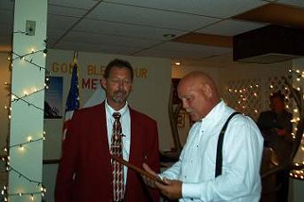 MATT PIEPER PRESENTING PHIL WATERCUTTER WITH THE EXALTED RULER'S APPRECIATION AWARD [